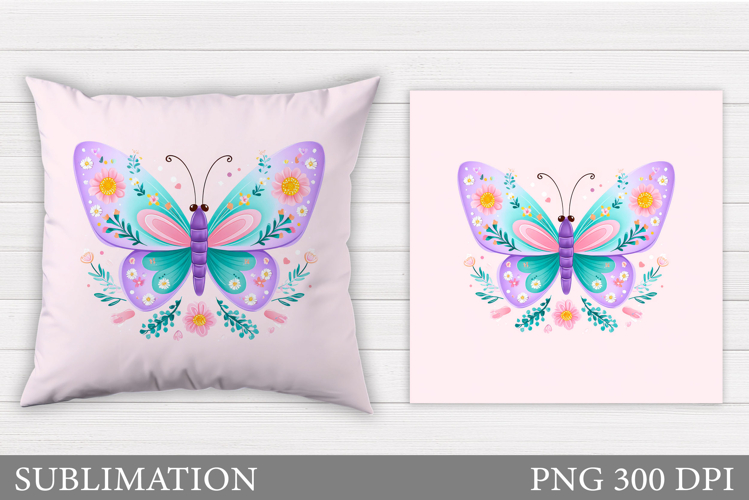 Butterfly Pillow Design. Butterfly Sublimation