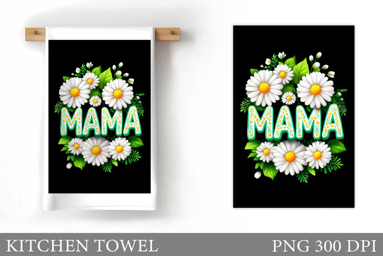 Mother's Day Kitchen Towel Design. Mother's Day Sublimation example image 1