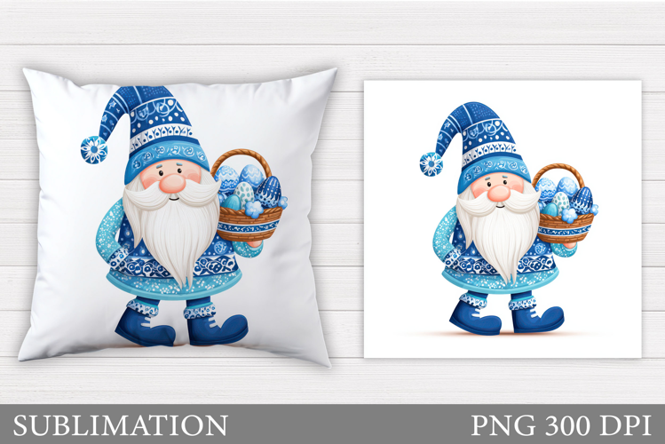 Easter Gnome Pillow Design. Easter Pillow Sublimation