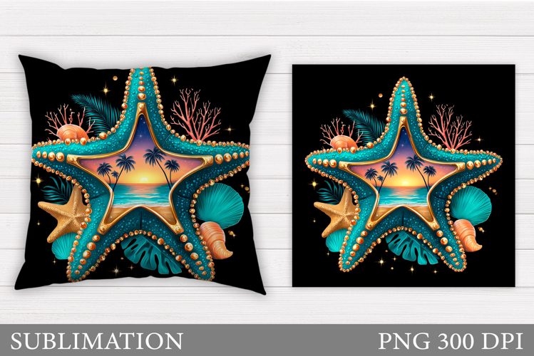 Starfish Pillow Sublimation. Starfish Sublimation
