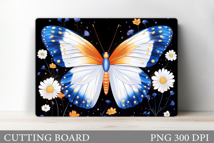 Butterfly Cutting Board. Flower Cutting Board Sublimation example image 1