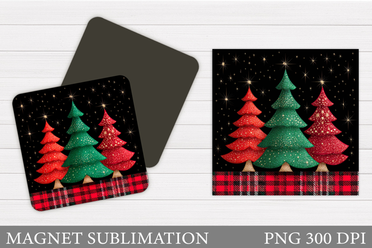 Christmas Tree Magnet Sublimation. Christmas Magnet Design