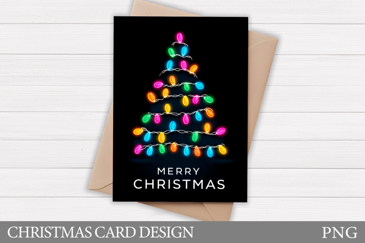 Christmas Card Printable. Christmas Tree Card Design
