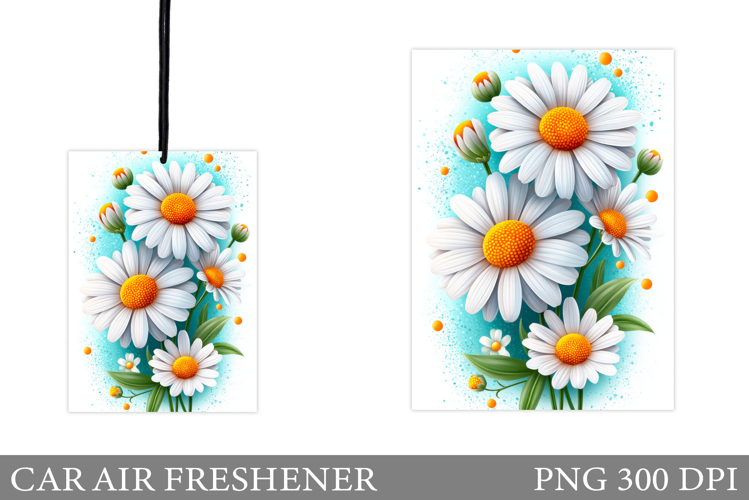 Daisy Flowers Car Air Freshener. Floral Car Air Freshener