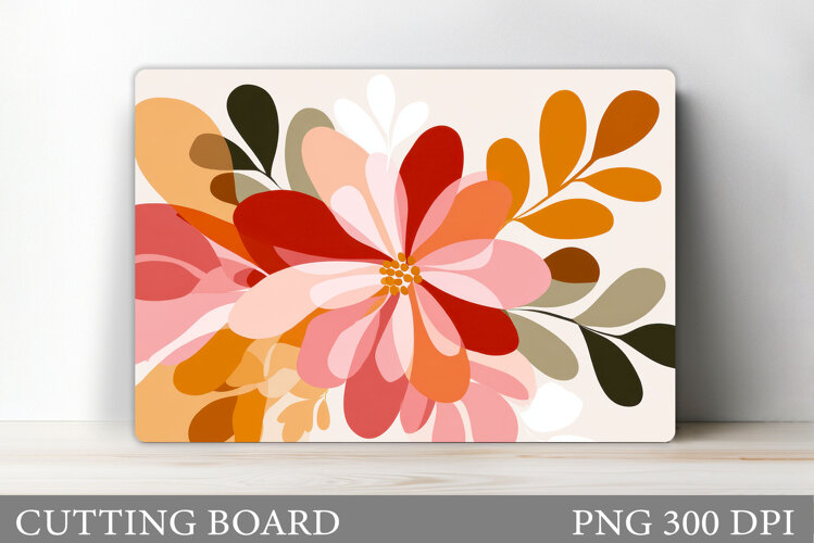 Flowers Cutting Board. Floral Cutting Board Sublimation example image 1