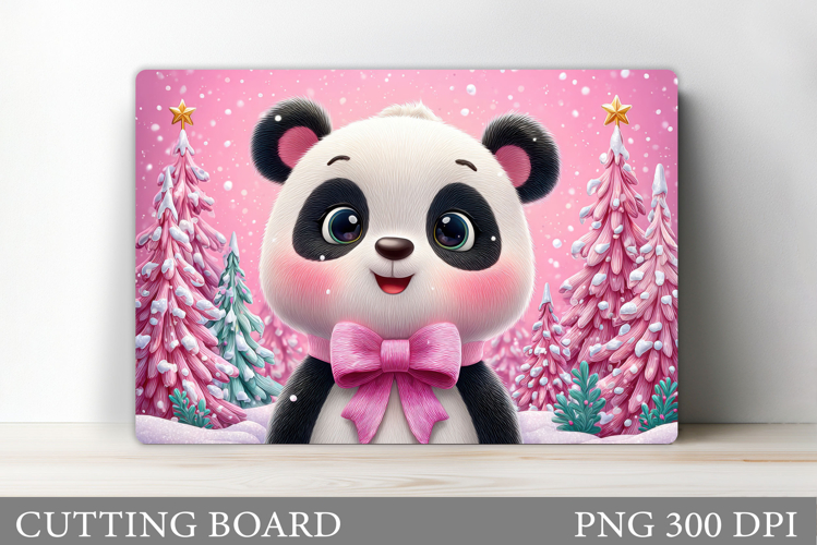 Christmas Panda Cutting Board. Christmas Cutting Board