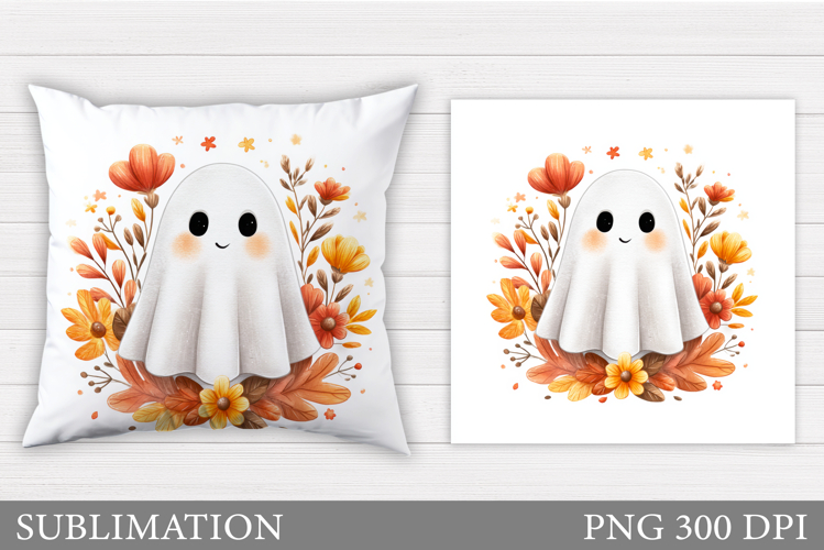 Halloween Ghost Pillow Design. Halloween Ghost Sublimation