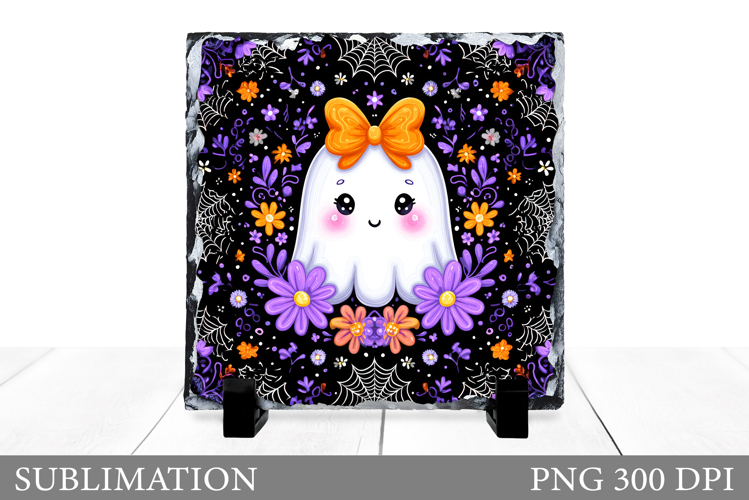Cute Ghost Slate Design. Cute Ghost Slate Design