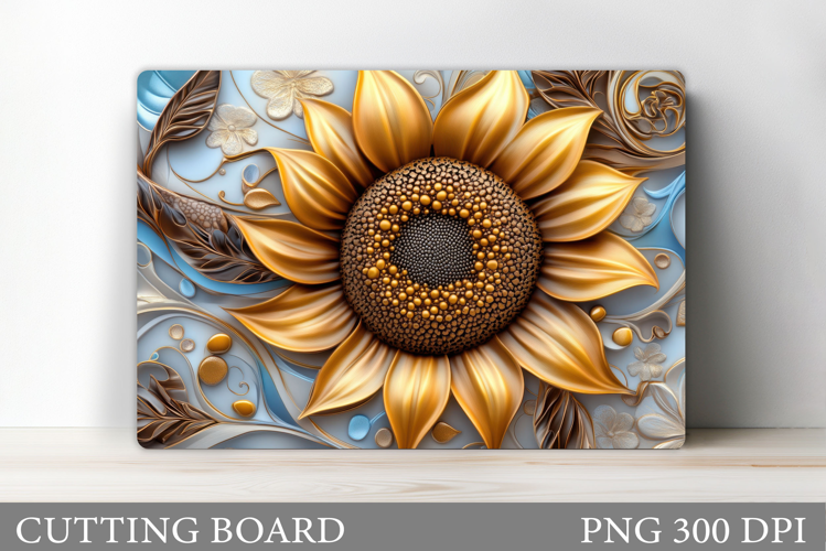 Sunflowers Cutting Board. Floral Cutting Board Design