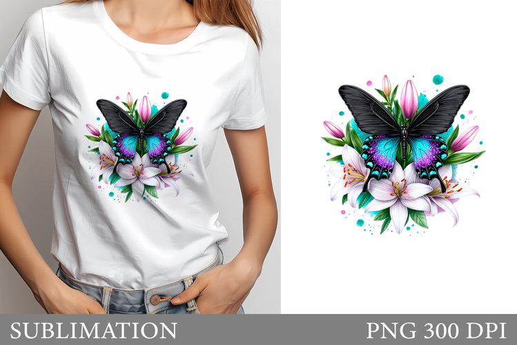 Butterfly T-Shirt Design. Butterfly Sublimation