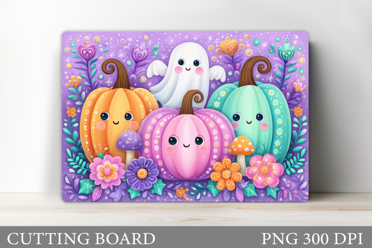 Cute Pumpkin Cutting Board. Halloween Cutting Board Design