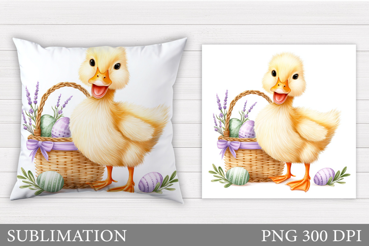 Easter Duck Pillow Design. Easter Pillow Sublimation