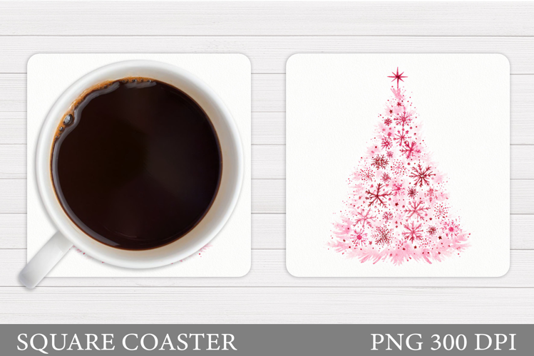 Christmas Tree Coaster Sublimation. Christmas Coaster Design