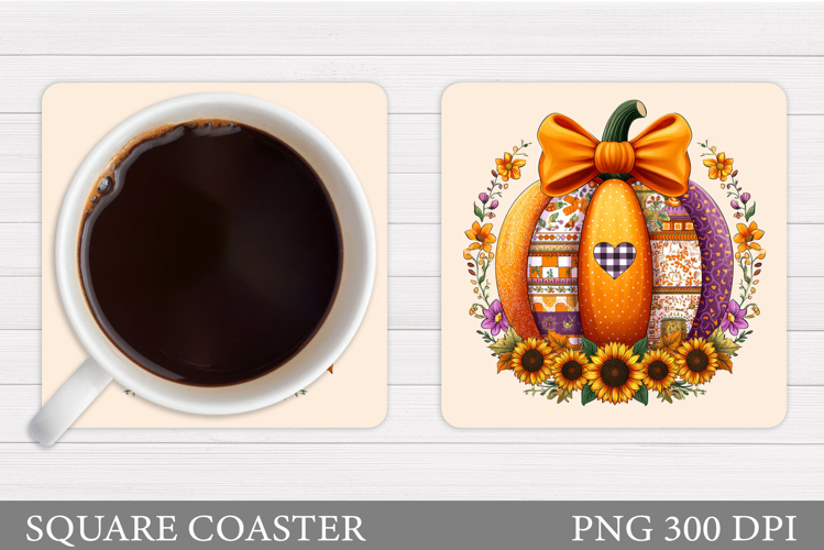 Fall Pumpkin Coaster. Fall Coaster Sublimation