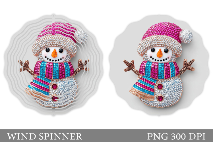 Christmas Wind Spinner. Cute Snowman Wind Spinner Design