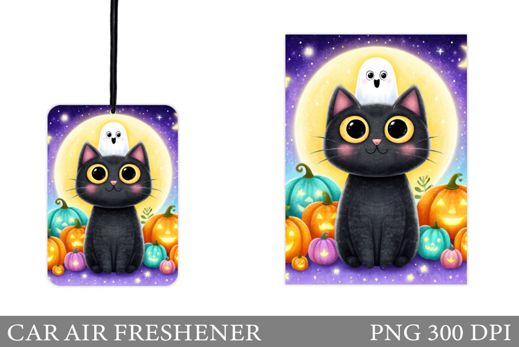 Cute Cat Car Air Freshener. Halloween Car Air Freshener