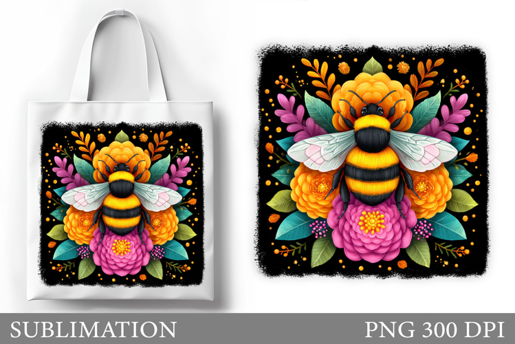 Bee Sublimation. Bee Tote Bag Sublimation
