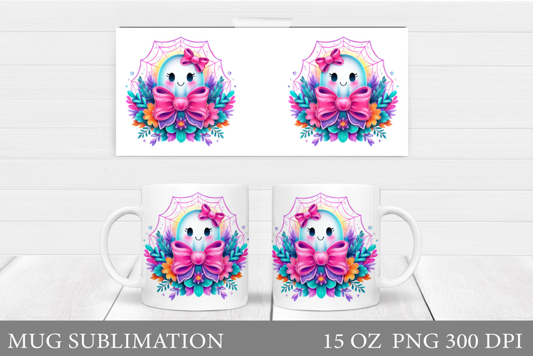 Ghost Mug Sublimation. Halloween Mug Design