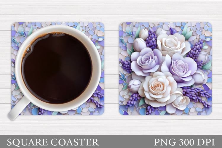 Roses Coaster Design. Roses Sublimation