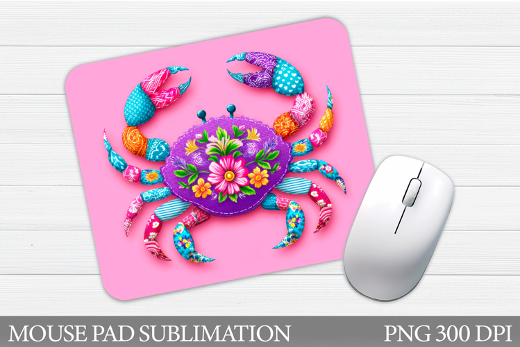 Crab Mouse Pad Design. Sea Mouse Pad Sublimation