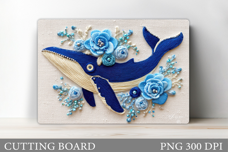 Whale Cutting Board Design. Whale Sublimation