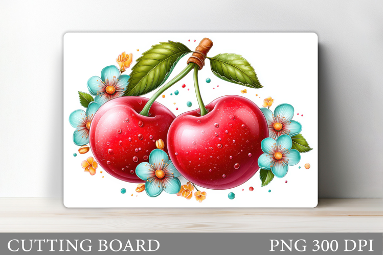 Cherry Cutting Board. Berries Cutting Board Sublimation