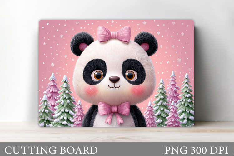 Christmas Panda Cutting Board. Christmas Cutting Board