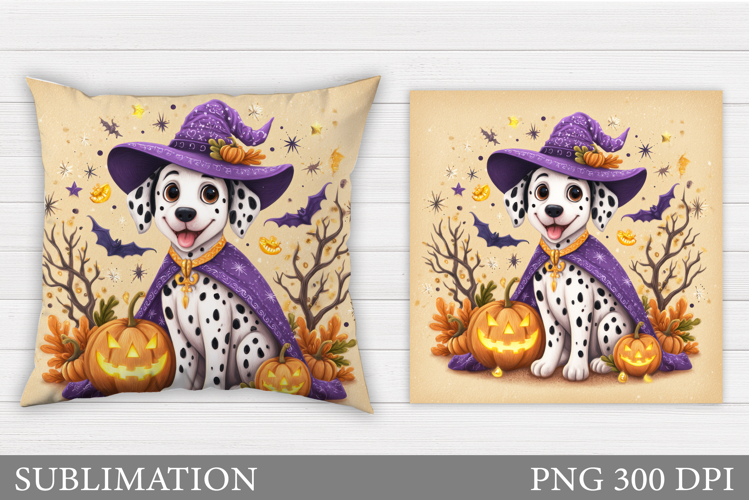 Halloween Dog Pillow Design. Halloween Pillow Sublimation