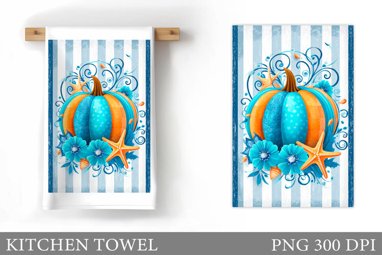 Pumpkin Kitchen Towel. Pumpkin Sublimation example image 1