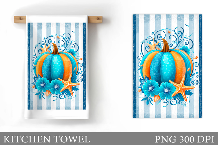 Pumpkin Kitchen Towel. Pumpkin Sublimation