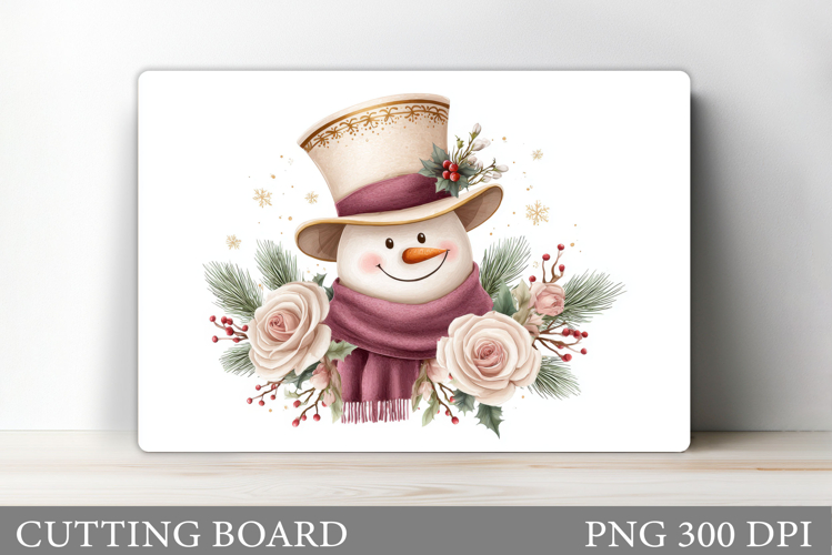 Cute Snowman Cutting Board. Christmas Cutting Board Design