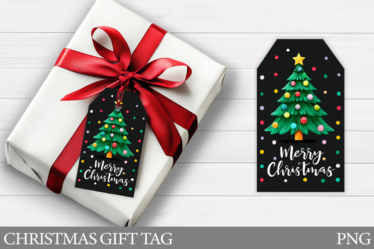 Christmas Gift Tag Printable. Christmas Tree Gift Tag Design