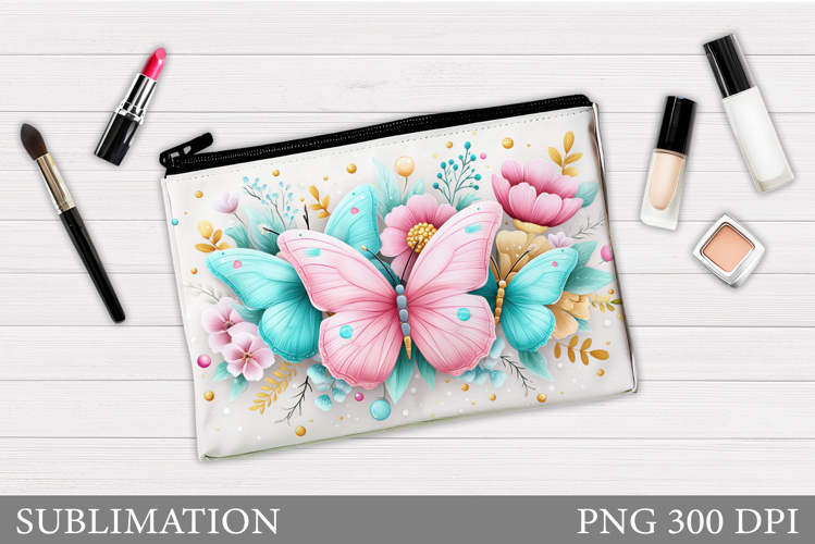 Butterfly Cosmetics Bag Design. Butterflly Sublimation