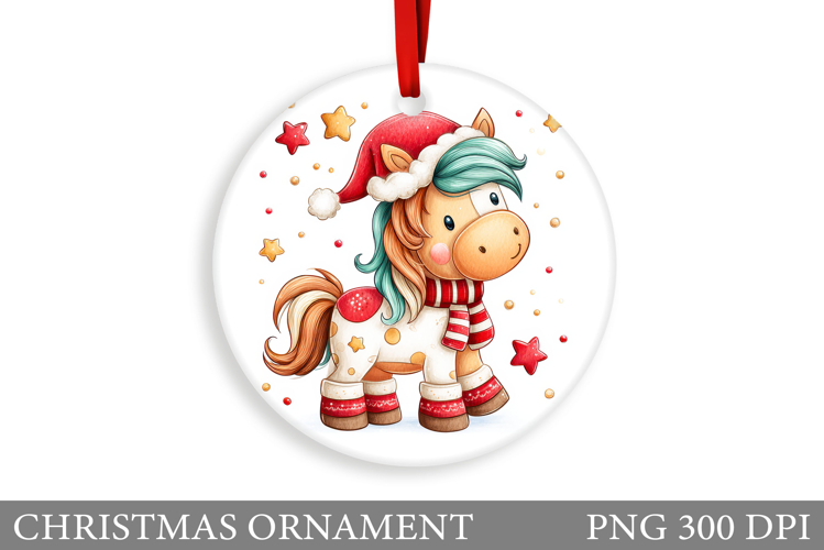 Gingerbread Christmas Ornament. Cute Raccoon Sublimation