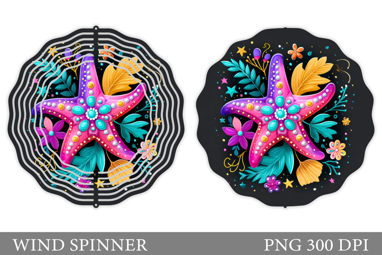 Starfish Wind Spinner Design. Starfish Sublimation
