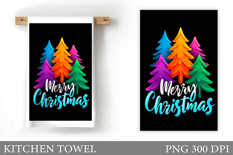 Christmas Tree Kitchen Towel. Christmas Kitchen Towel Design