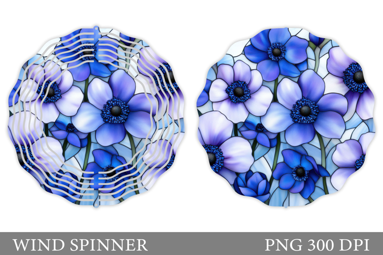 Floral Wind Spinner Sublimation. Flowers Wind Spinner Design