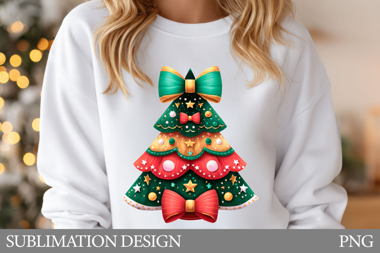 Christmas Tree T-Shirt Design. Christmas Tree Sublimation