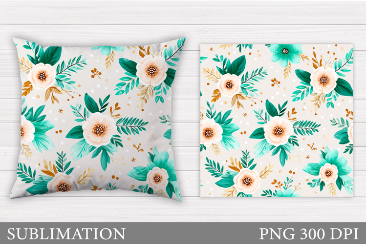Flowers Pillow Design. Floral Pillow Sublimation