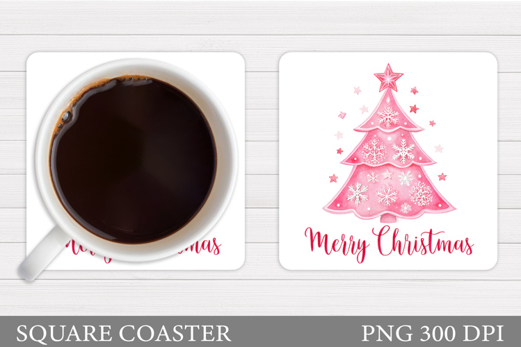 Christmas Tree Coaster Design. Christmas Coaster Sublimation