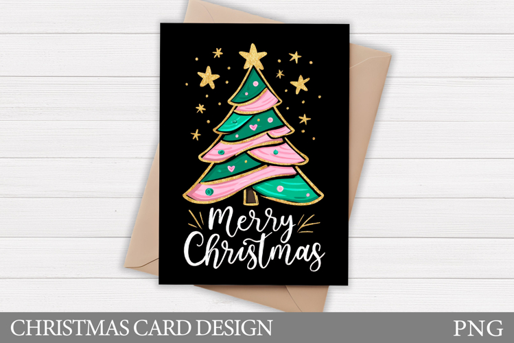 Christmas Card Printable. Christmas Tree Card Design
