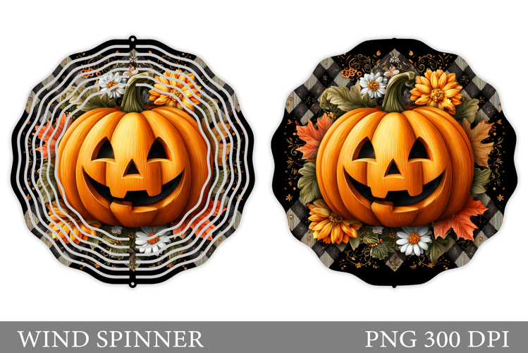 Halloween Pumpkin Wind Spinner. Halloween Wind Spinner