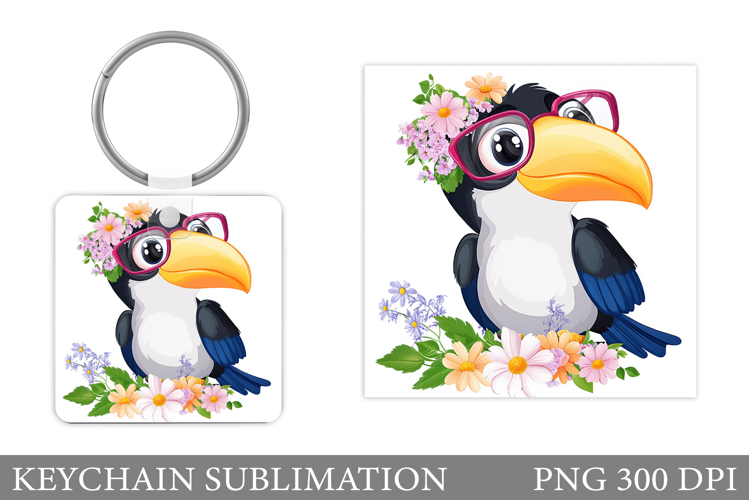 Cute Toucan Keychain. Toucan Sublimation