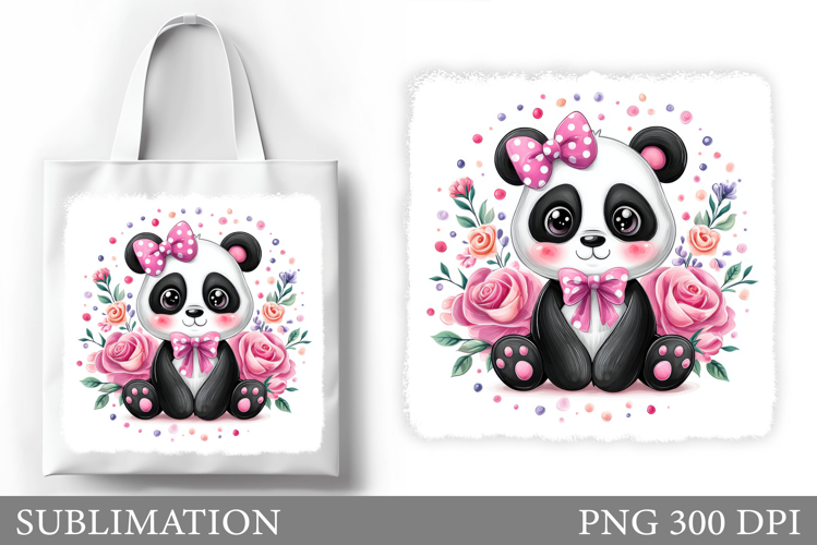 Panda Tote Bag Sublimation. Panda Summer Sublimation