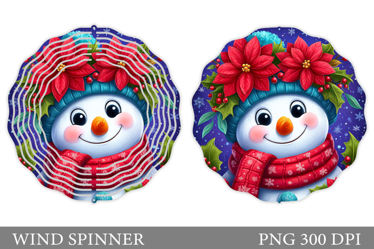 Cute Snowman Wind Spinner. Christmas Wind Spinner Design