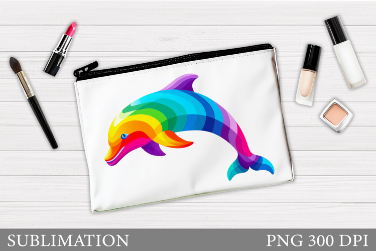 Dolphin Makeup Bag Design. Dolphin Cosmetics Bag Sublimation