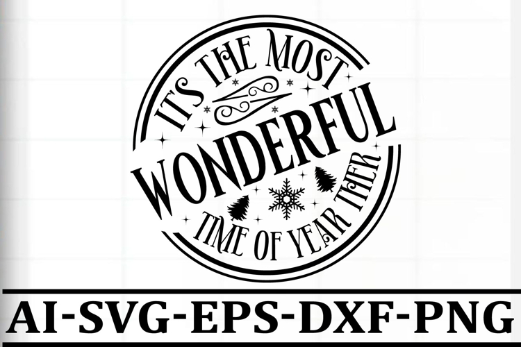 Christmas Round sign Svg Design Round Sign SVG quotes