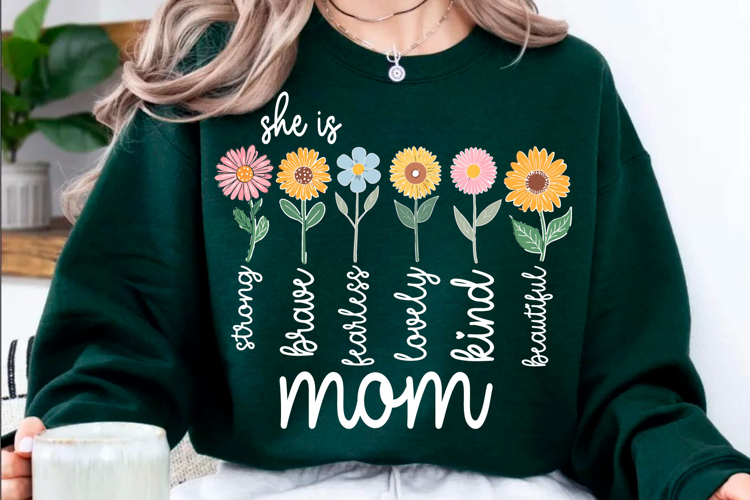 Mothers Day SVG She is Strong Png