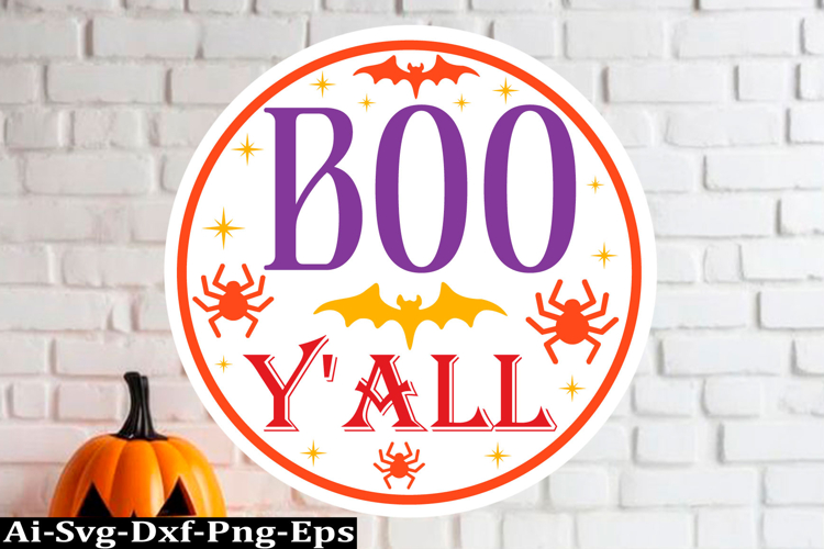 Halloween round sign Svg Design,Halloween Quotes Spooky Hall