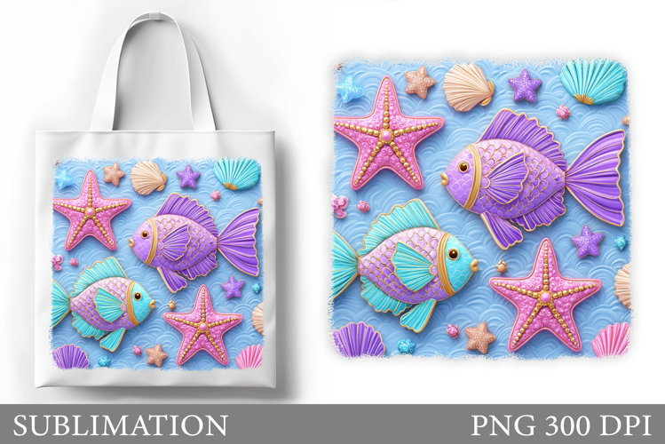 Fish Tote Bag Design. Fish Sublimation